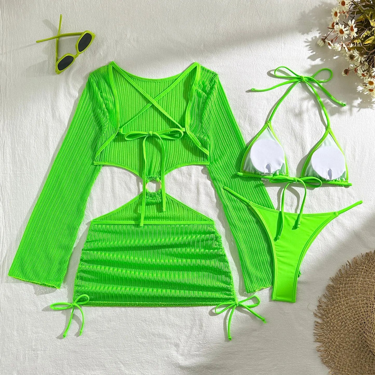 2026 Bikini sexy Costumi da bagno femminili Costumi da bagno a tre pezzi da donna Costumi da bagno da spiaggia Costumi da bagno Bikini brasiliano Set Bagnante da piscina