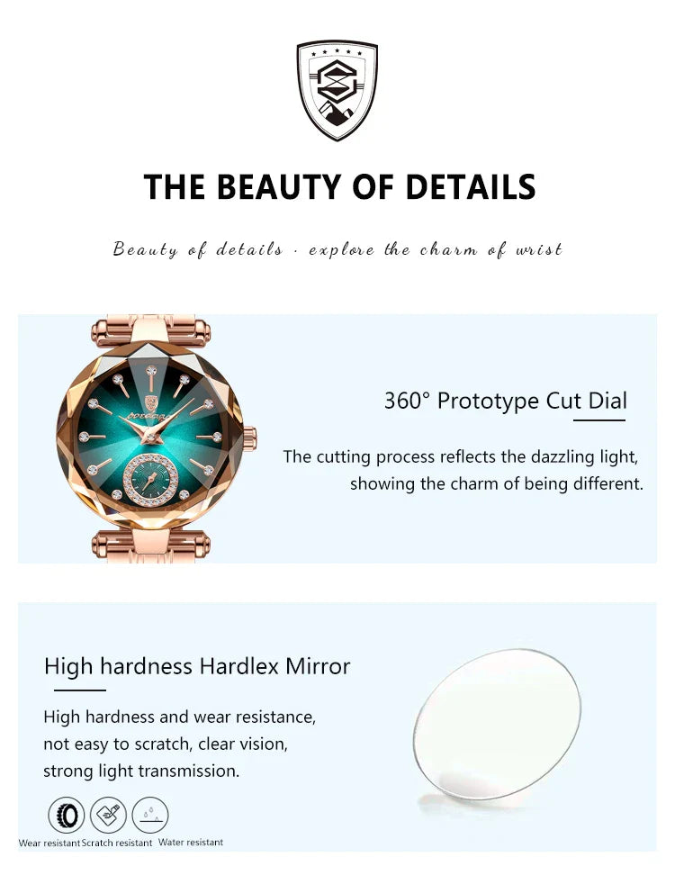 POEDAGAR Orologi al quarzo da donna eleganti di lusso Orologio impermeabile in acciaio inossidabile per donna Orologio da polso da donna alla moda casual reloj