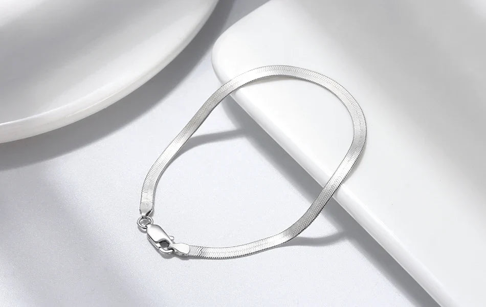 Set di collane con bracciale a catena in argento sterling 925 da 4 mm per donna uomo set di gioielli da sposa per feste di moda regali