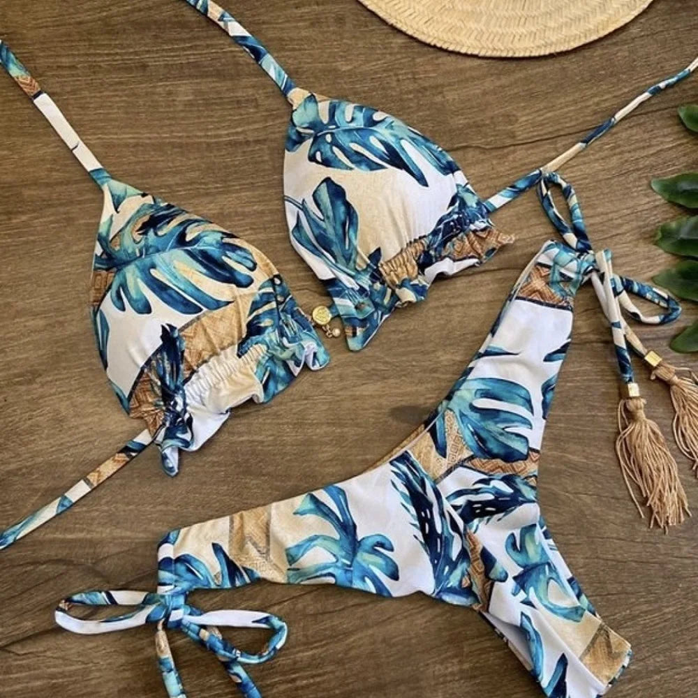 RUOTONGSEPT Bikini da Donna 2022 Nuovo Costume da Bagno Femminile Sexy Set Bikini Push-up per Nuoto e Bagno