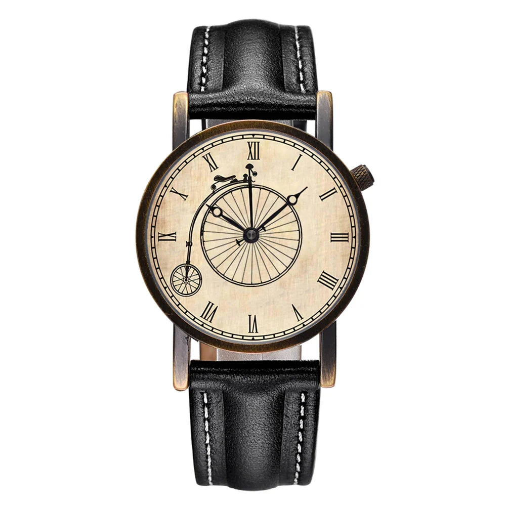 FEB 30TH Walking Men Design orologio Unisex da uomo dal Design creativo 3ATM cinturino in acciaio inossidabile resistente all'acqua