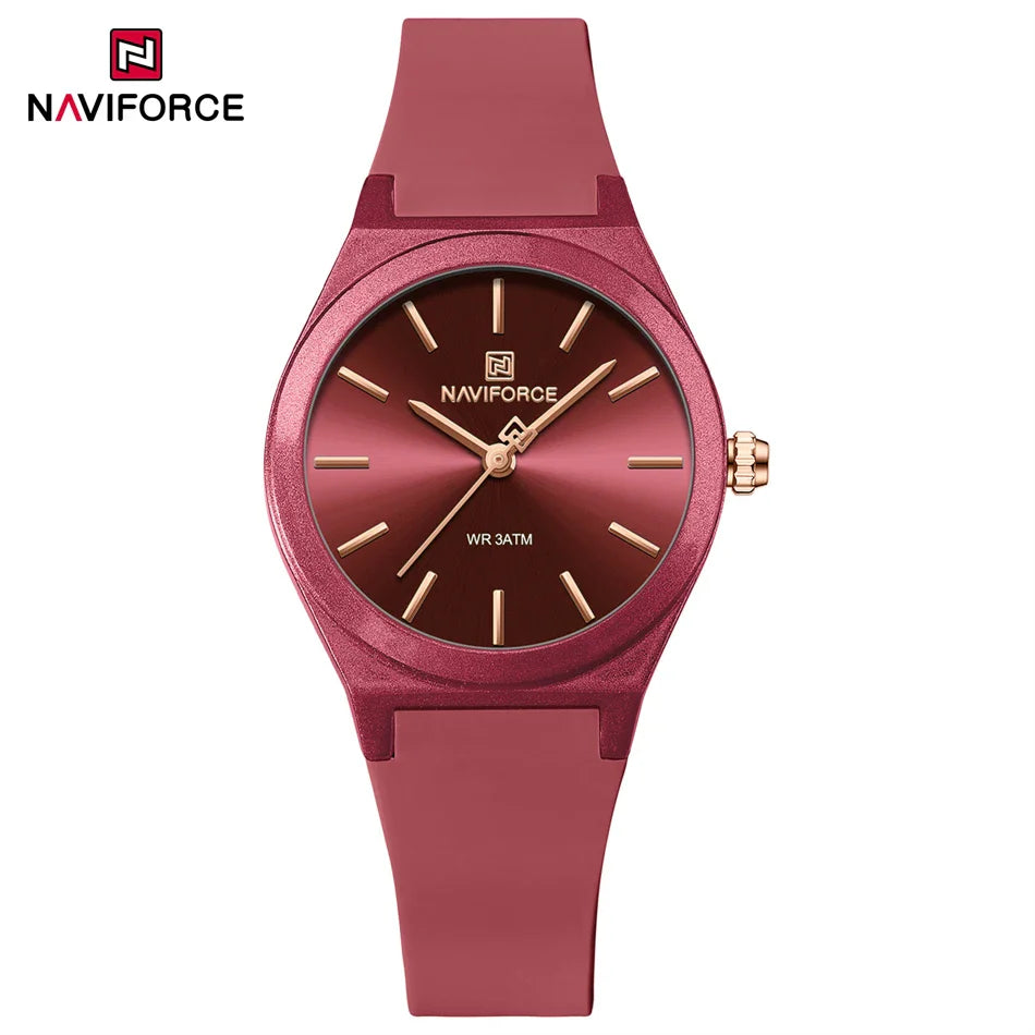 NAVIFORCE 2025 Orologi moda donna Orologio al quarzo Sport Cinturino in silicone Orologi da polso da donna Orologio semplice Regalo relogios feminino
