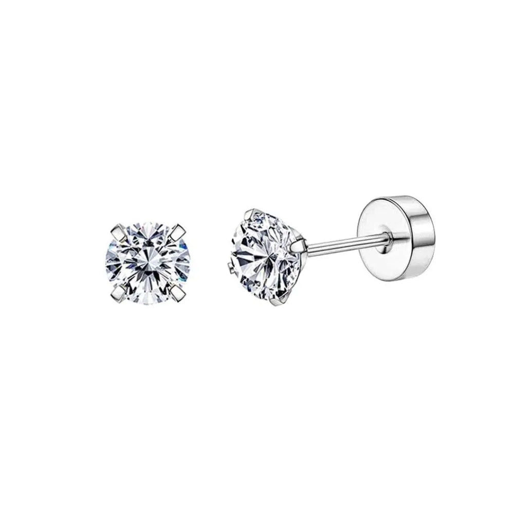 Set di 6 Paia di Orecchini per Piercing Multipli, Piccoli Orecchini a Cerchio, Orecchini a Perno con Zirconi, Opale e Perla per Donne