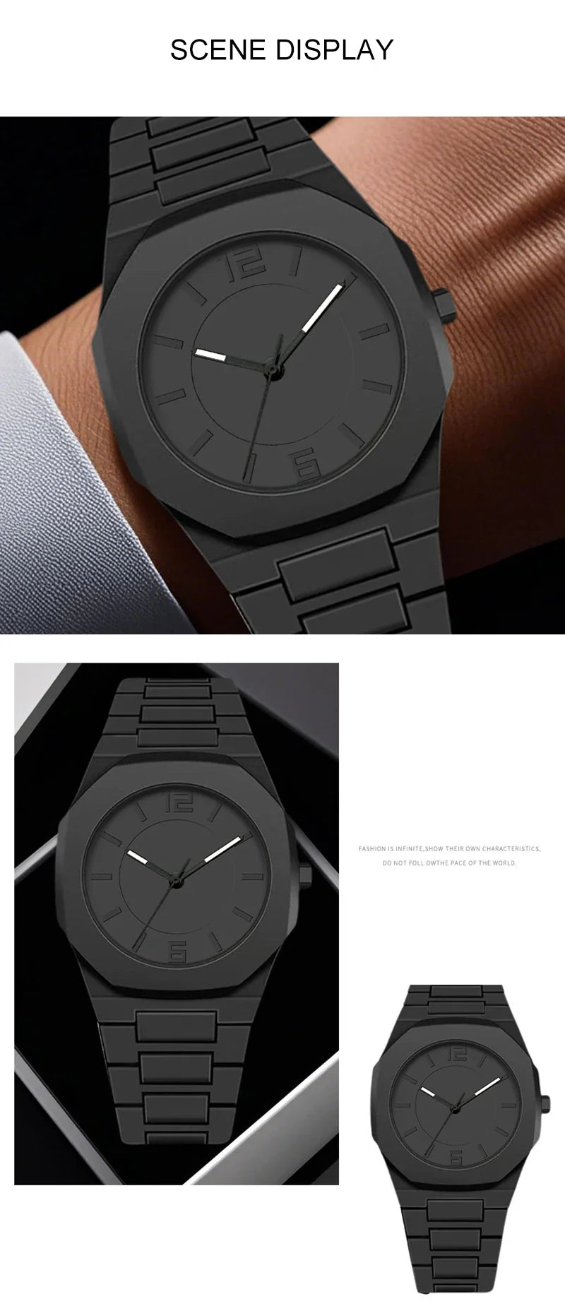 UTHAI 2025 Nuovi orologi da uomo Business Braccialetti in plastica impermeabili Orologi al quarzo alla moda e casual Reloj Hombre