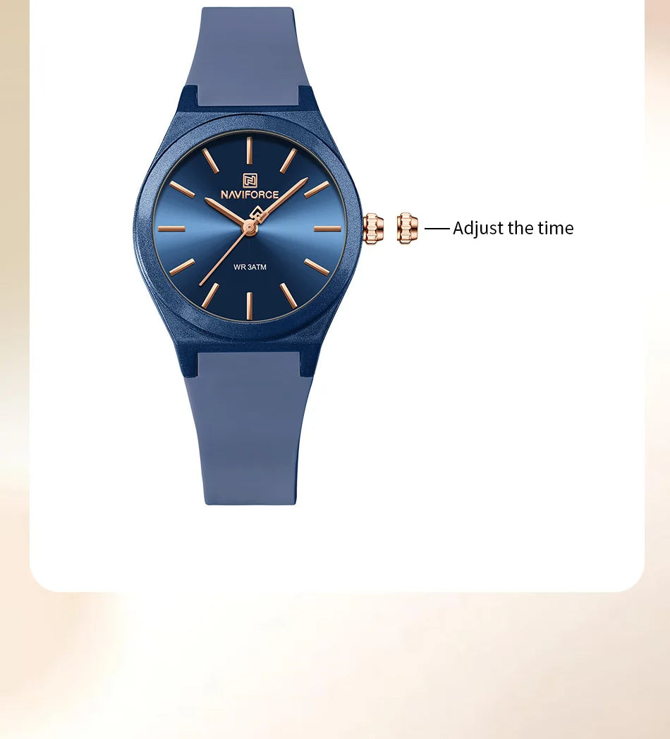 NAVIFORCE 2025 Orologi moda donna Orologio al quarzo Sport Cinturino in silicone Orologi da polso da donna Orologio semplice Regalo relogios feminino
