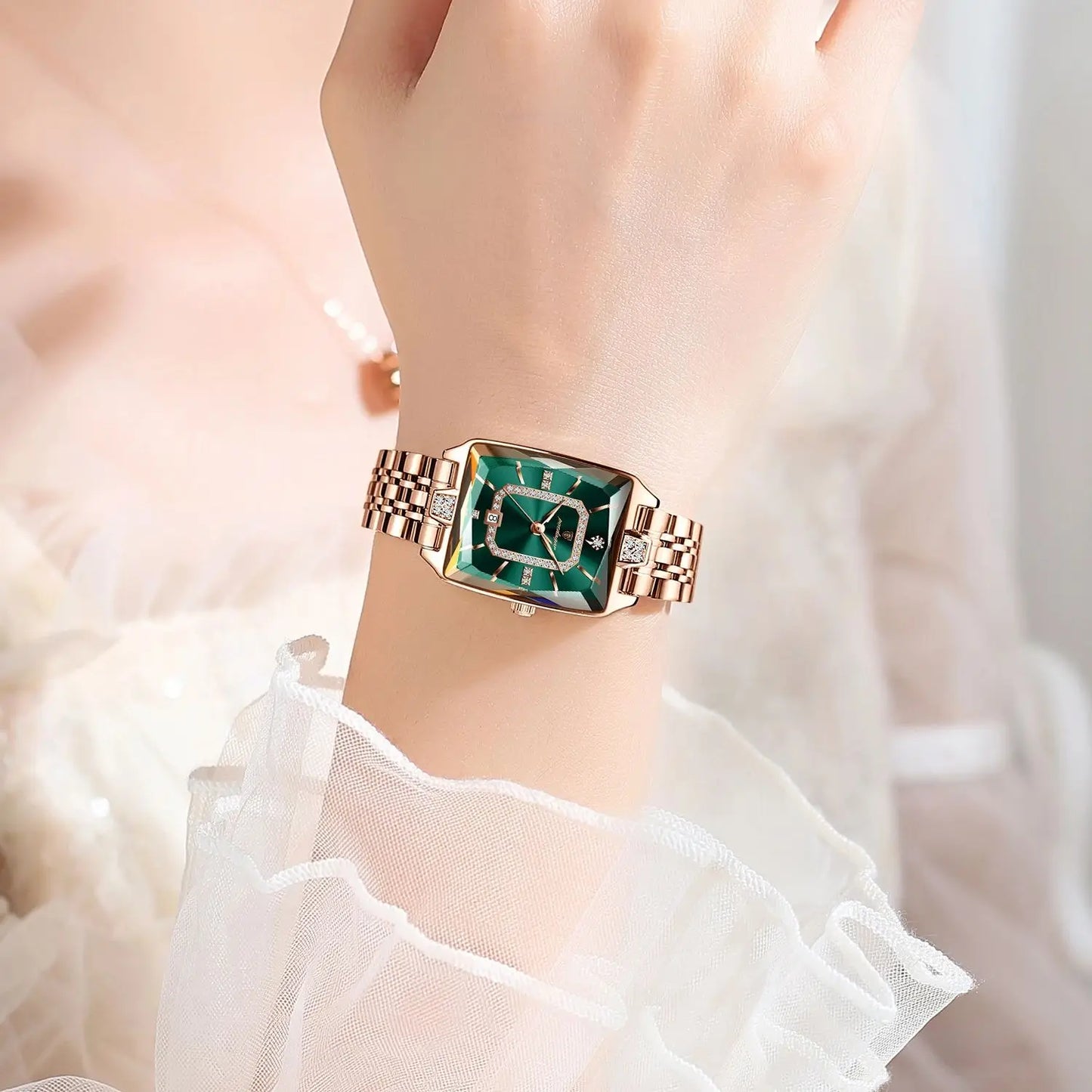 POEDAGAR Orologio da donna di lusso Impermeabile Data Orologio da polso da donna casual di alta qualità Orologio da donna elegante al quarzo in acciaio inossidabile