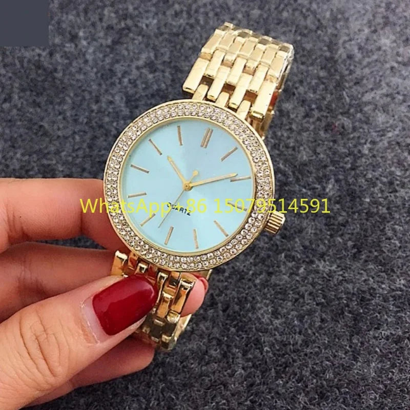 Orologi di Lusso in Cristallo per Donne, Marca di Moda, Orologio al Quarzo con Diamanti per Signore, Orologi da Polso Femminili in Acciaio, Relogio Feminino, Regalo