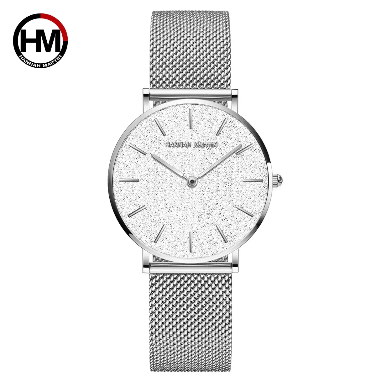 HANNAH MARTIN Movimento al quarzo giapponese in acciaio inossidabile di qualità del marchio Orologio Dropshipping da donna impermeabile da 36 mm in oro rosa completo