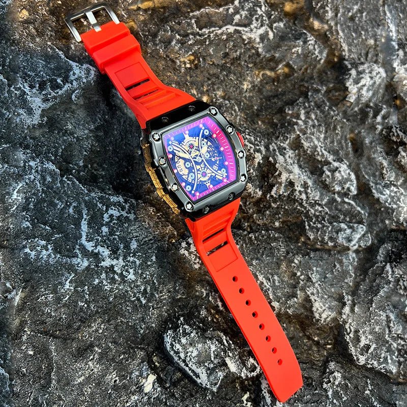 Orologio da uomo leggero marchio di lusso quadrante barile di vino orologio sportivo alla moda con bagliore notturno orologio calendario Reloj L146