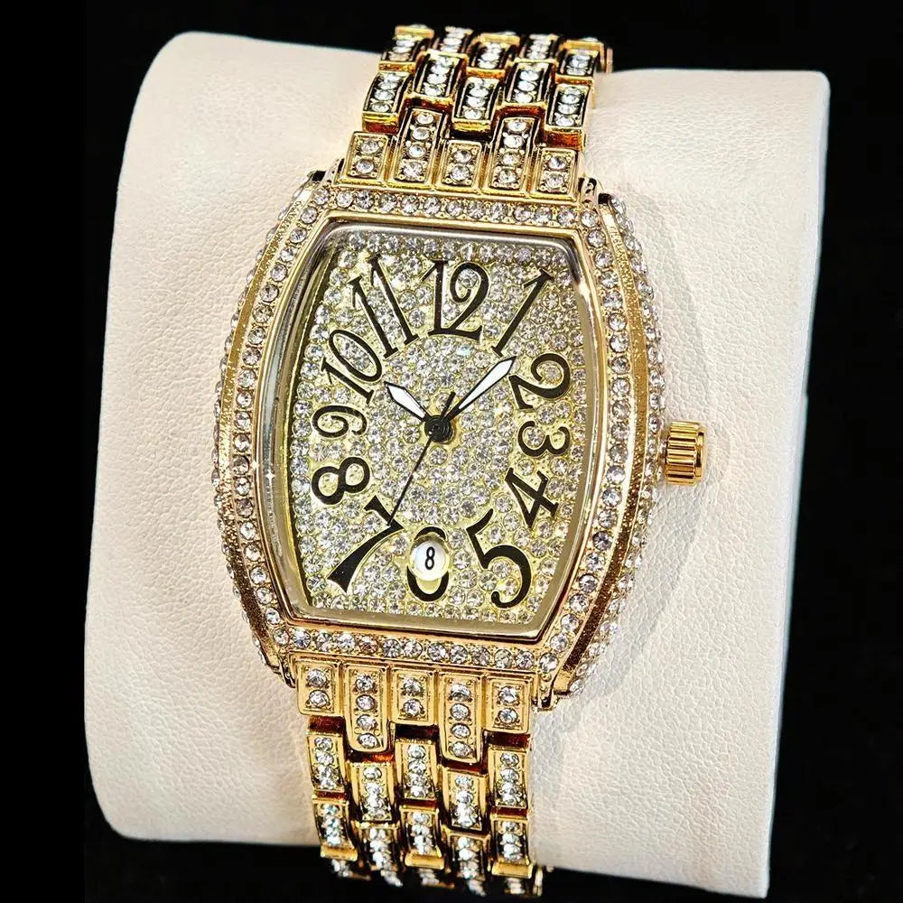 Orologio da Donna UNIGUET di Lusso alla Moda, Elegante Quadrante Piccolo con Diamanti Rosa, Mini Orologio da Polso al Quarzo Bling-Bling da Donna, Regalo
