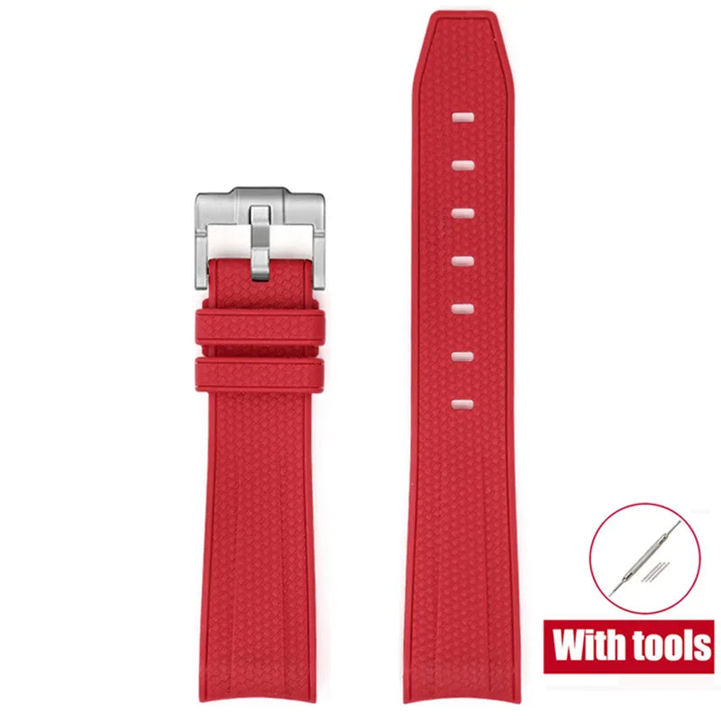 Cinturino in gomma per Swatch X Omega Joint MoonSwatch Cinturino sportivo impermeabile da 20 mm Cinturino con estremità curva in silicone per uomo donna