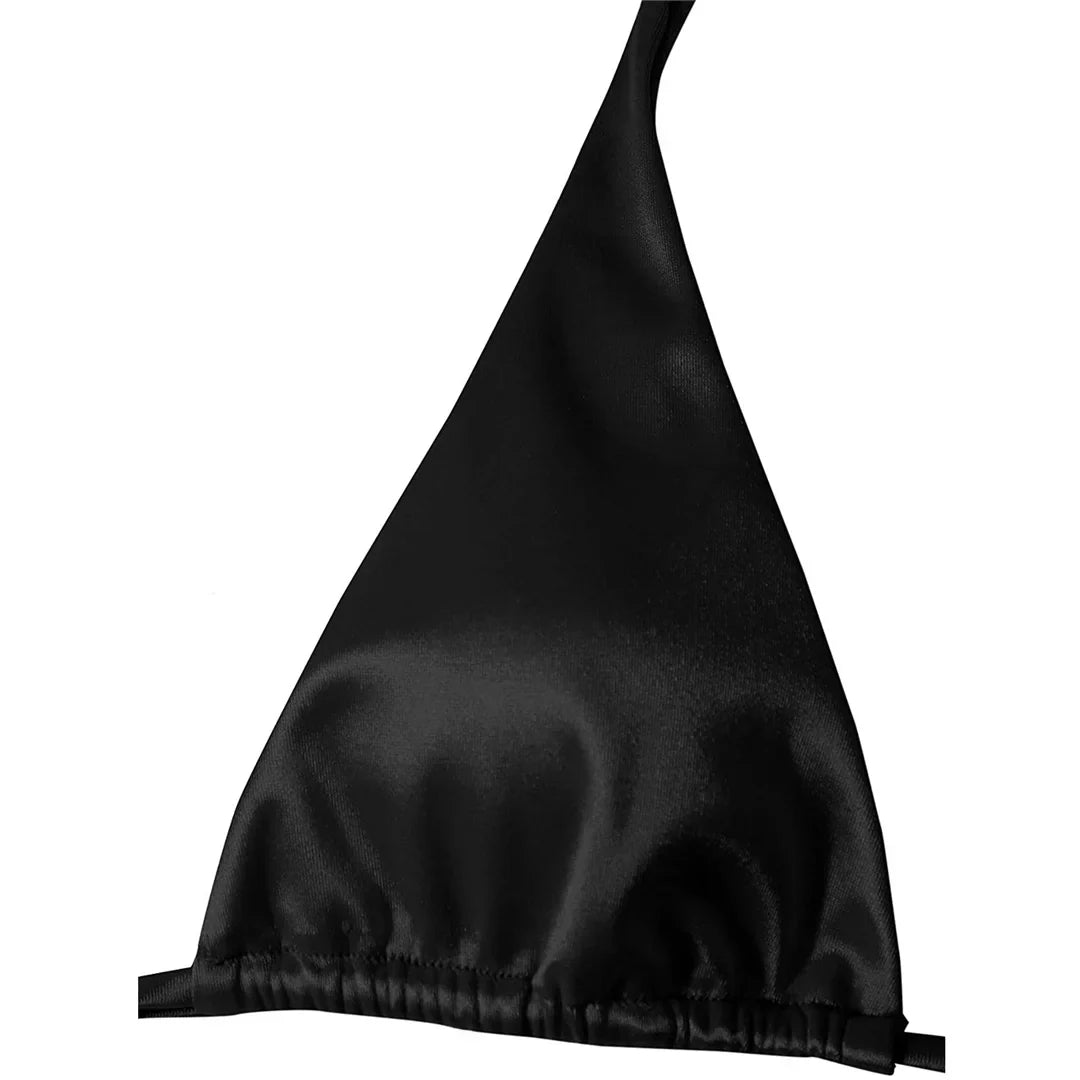 Sexy 13 colori Halter Satin Bikini brasiliano Donna Costumi da bagno Costume da bagno femminile Bikini a due pezzi Bagnante Costume da bagno Swim V4966