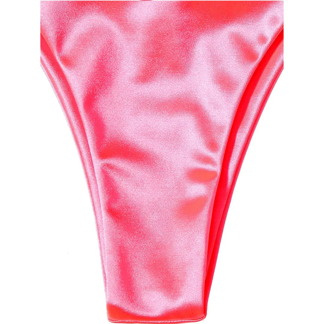 Sexy 13 colori Halter Satin Bikini brasiliano Donna Costumi da bagno Costume da bagno femminile Bikini a due pezzi Bagnante Costume da bagno Swim V4966