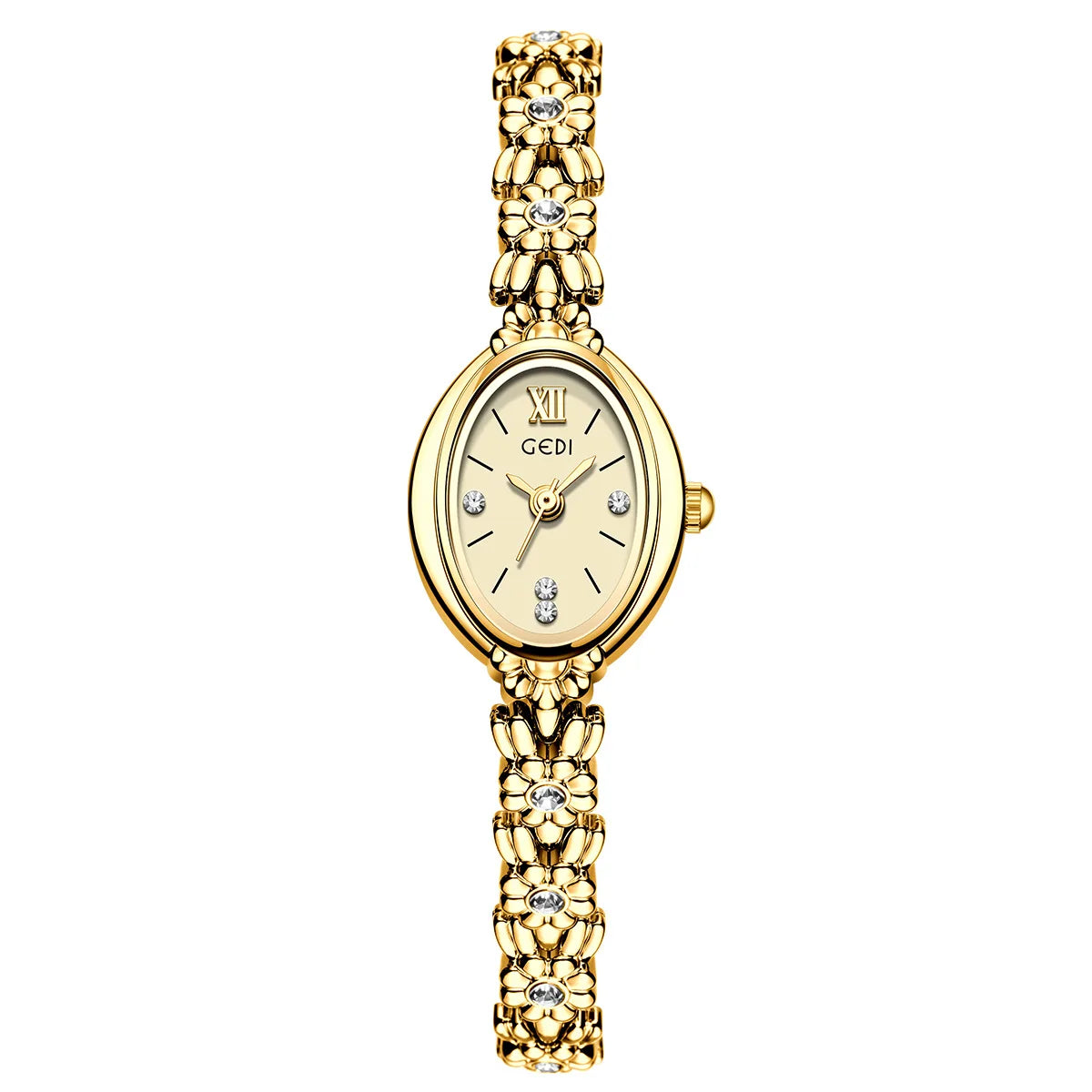 Orologio da donna Luce di lusso retrò tempestato di diamanti Bracciale di alta bellezza Orologi da donna squisiti alla moda