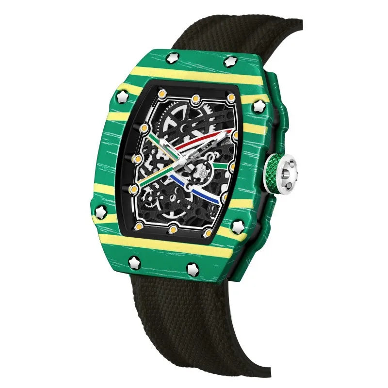 Nuovo Orologio al Quarzo Trendy Ultra-Sottile a Forma di Botte di Vino con Cinturino in Nylon, Elegante e alla Moda