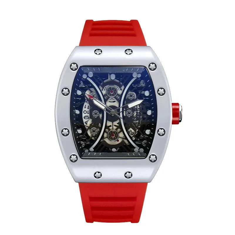 Orologio da uomo leggero marchio di lusso quadrante barile di vino orologio sportivo alla moda con bagliore notturno orologio calendario Reloj L146