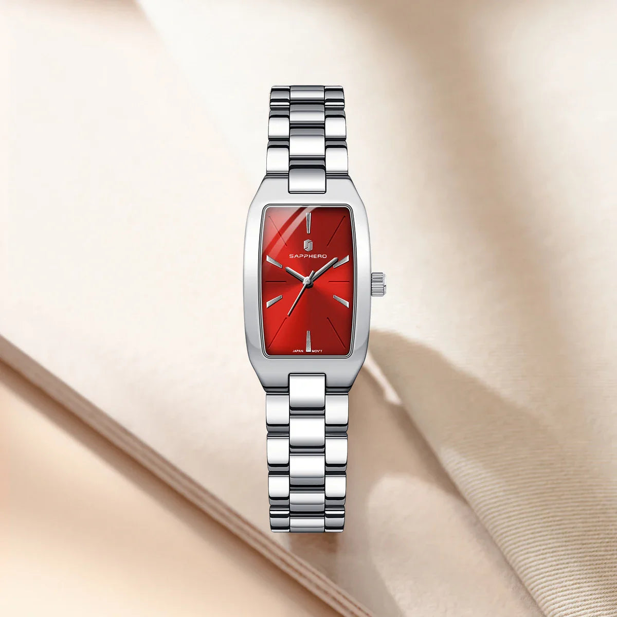 SAPPHEROLuxury Orologio da donna Cinturino in acciaio inossidabile Orologio impermeabile Quadrante ultrasottile Orologio da donna semplice alla moda Orologio accurato