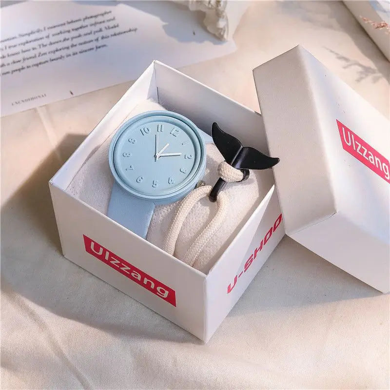 Simple Fashion Makaron Simple Women Watch Ins High Beauty Student uomo e donna Style Round Leisure Vintage orologio da polso al quarzo
