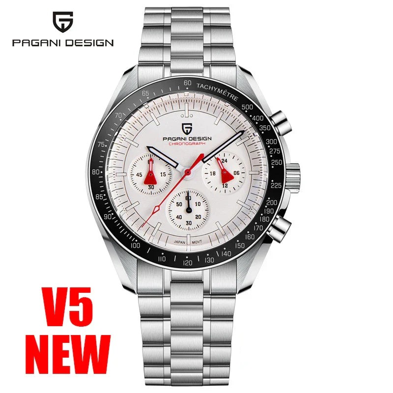 Nuovo Orologio da Uomo PAGANI DESIGN Golden Moon 2026, Orologio al Quarzo di Lusso, Cronografo Sportivo, Vetro Zaffiro AR, Impermeabile, Regalo