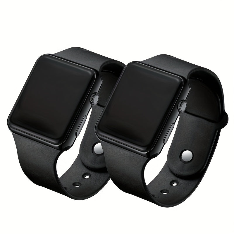 2 pezzi orologio per coppie display a LED orologio elettronico sportivo orologio da polso digitale in silicone per donna uomo regalo di San Valentino per lei