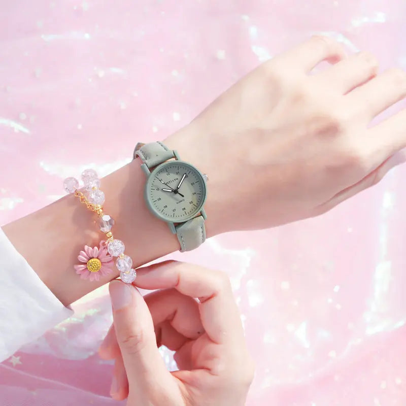 YIKAZE orologio da donna cinturino in pelle PU orologi al quarzo da donna orologio da polso da donna con quadrante rotondo impermeabile orologio da polso da donna