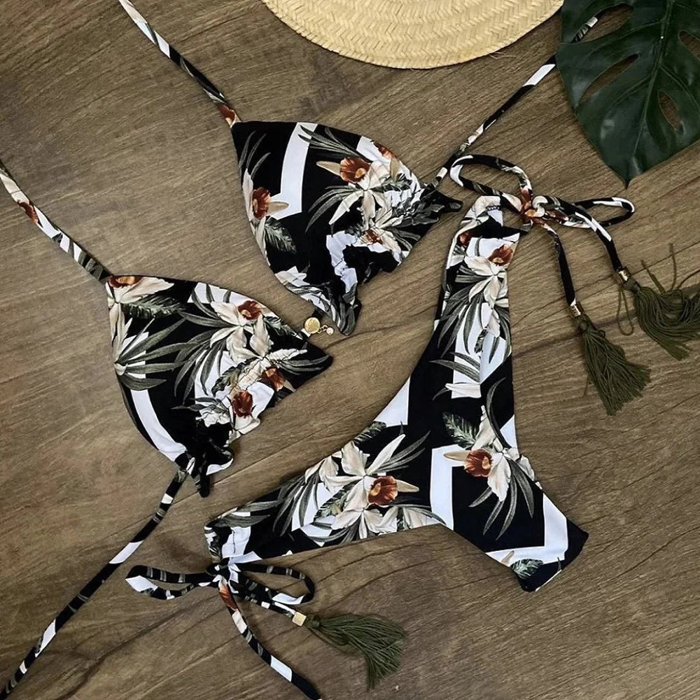 RUOTONGSEPT Bikini da Donna 2022 Nuovo Costume da Bagno Femminile Sexy Set Bikini Push-up per Nuoto e Bagno