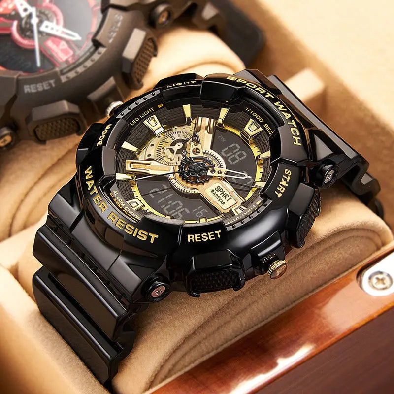 Orologi da uomo di tendenza alla moda, orologio elettronico sportivo multifunzione per giovani