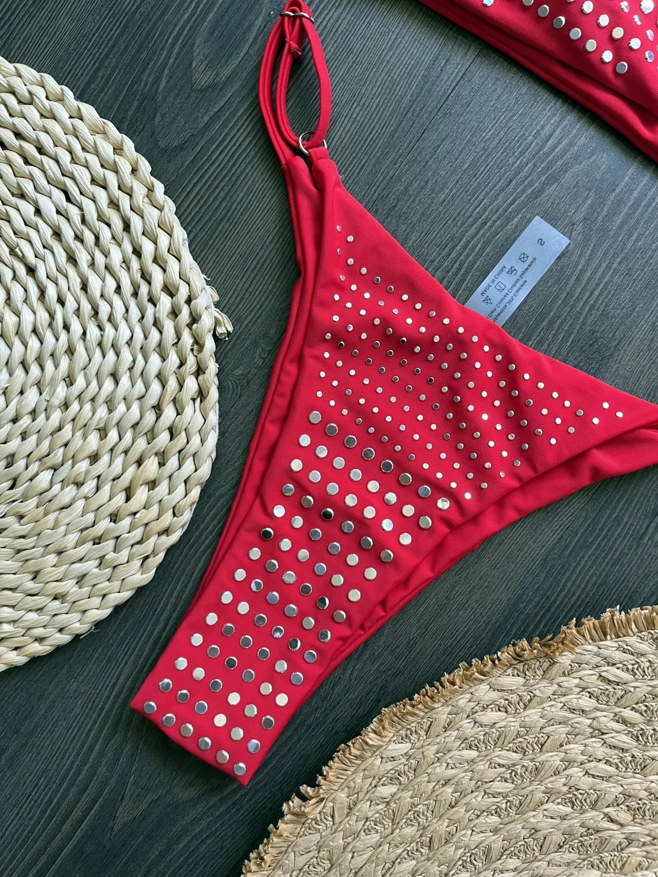 2025 Diamante Bikini Donne Sexy Costume Da Bagno A Fascia Biquini Push Up Costumi Da Bagno Femminile Lucido Costumi da Bagno Floreale Tuta Beachwear