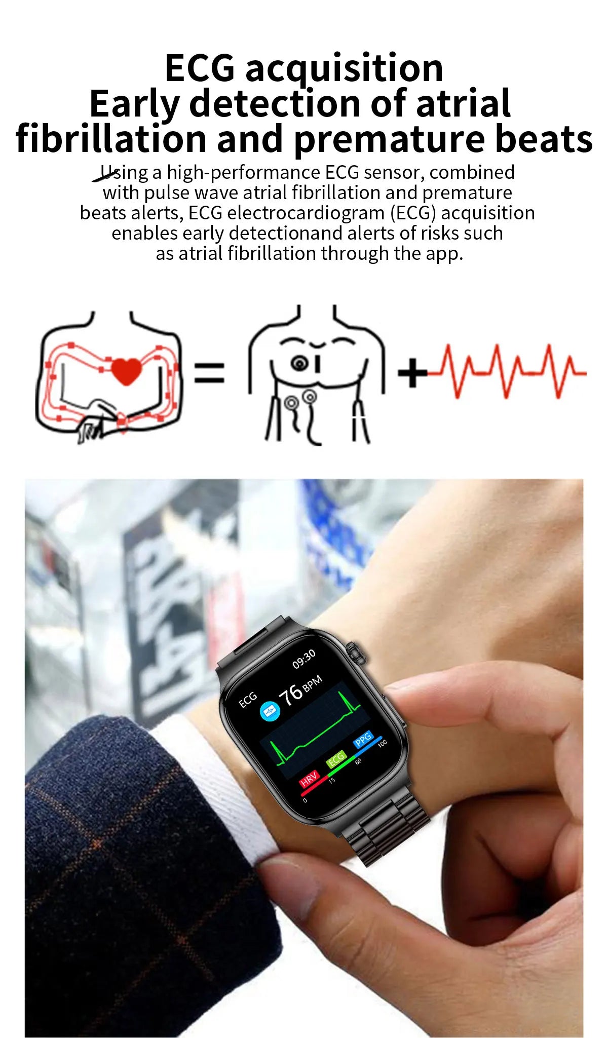 2026 Nuovo Misurazione Accurata Salute Smart Watch ECG + PPG Acido Urico Pressione Sanguigna Lipidi Nel Sangue Chiamata BT Smartwatch Per Le Donne Degli Uomini