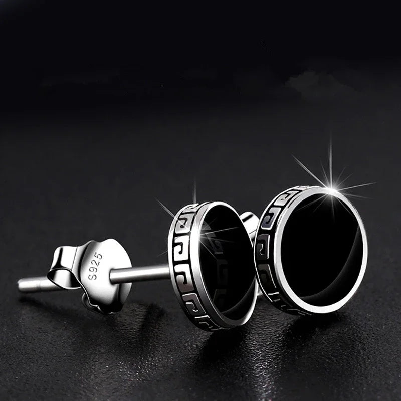 Lihong Orecchini in argento 925 personalizzati Orecchini singoli da uomo Gioielli hip-hop punk di strada