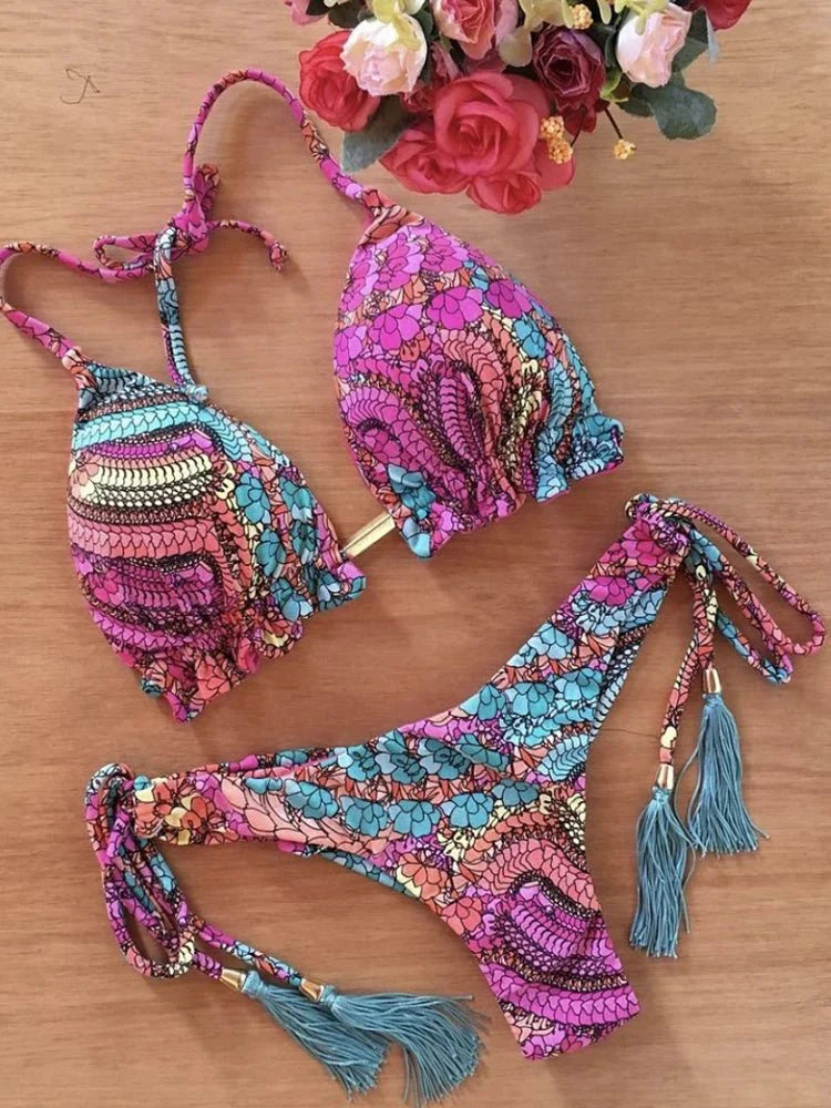 RUOTONGSEPT Bikini da Donna 2022 Nuovo Costume da Bagno Femminile Sexy Set Bikini Push-up per Nuoto e Bagno