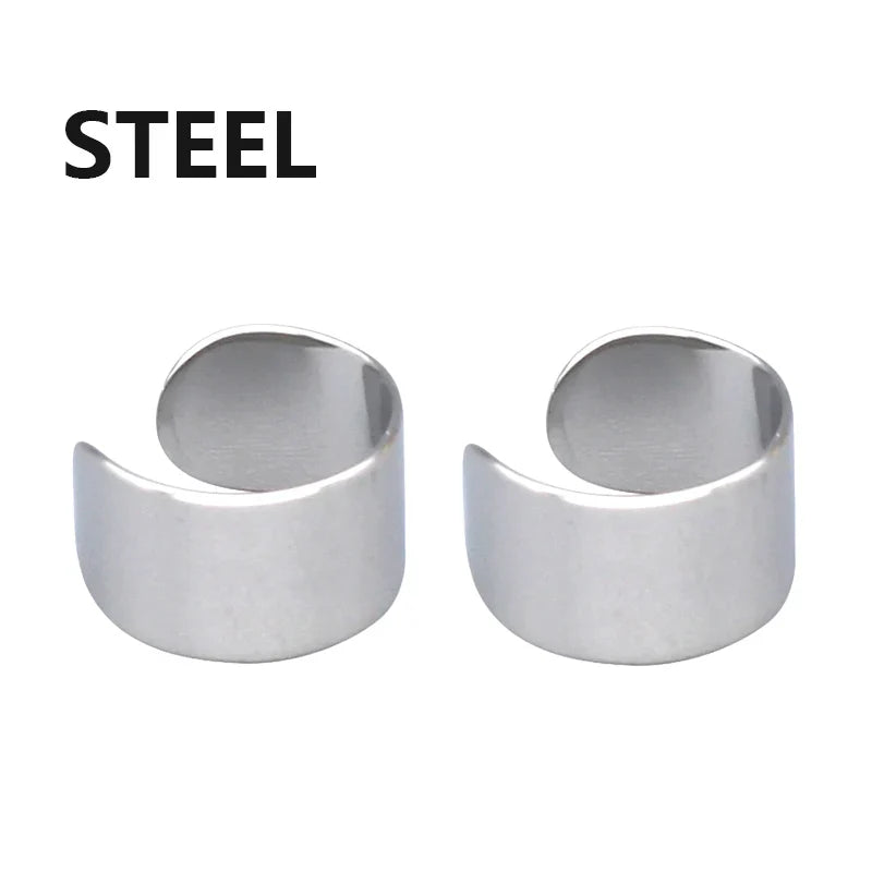 1/16 paia di orecchini a bottone magnetici da uomo in acciaio inossidabile con croce Non penetrante orecchini a cerchio Unisex CZ Magnet Clip on Earring