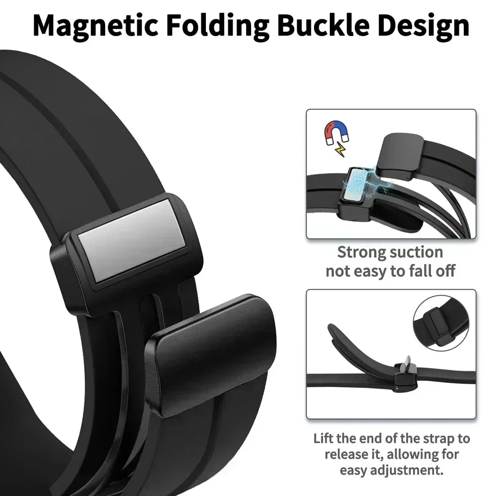 22mm 20mm cinturino magnetico in silicone per Omega X Swatch Joint MoonSwatch cinturino per Xiaomi Watch S4 S3 S2 S1/Huawei GT6Pro GT6 5 4 46