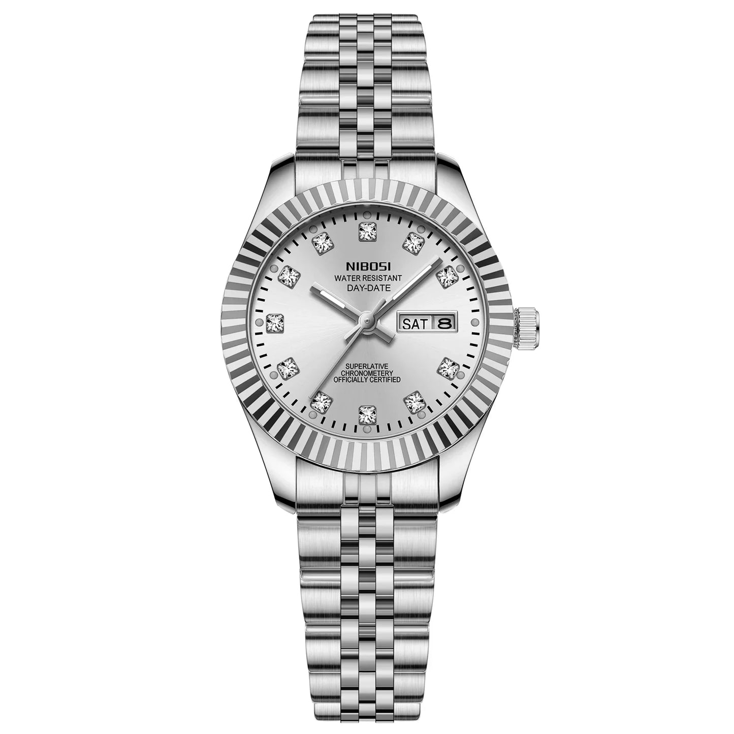NIBOSI Orologi da donna con diamanti Orologio da donna casual di moda di lusso delle migliori marche Orologio da donna con data settimanale automatica impermeabile Reloj