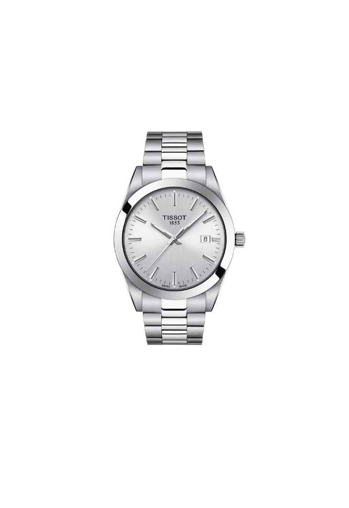 Tissot Gentleman T1274101103100 – Orologio uomo quarzo bianco, cassa acciaio 40 mm, vetro zaffiro antigraffio