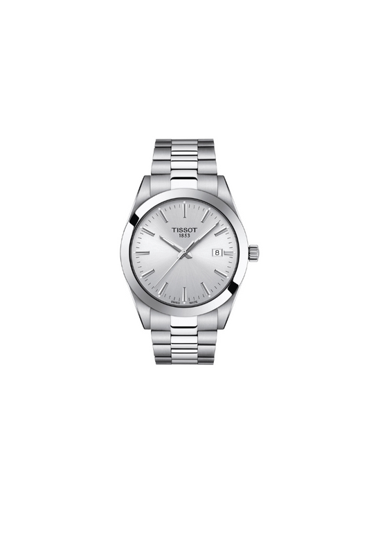 Tissot Gentleman T1274101103100 – Orologio uomo quarzo bianco, cassa acciaio 40 mm, vetro zaffiro antigraffio