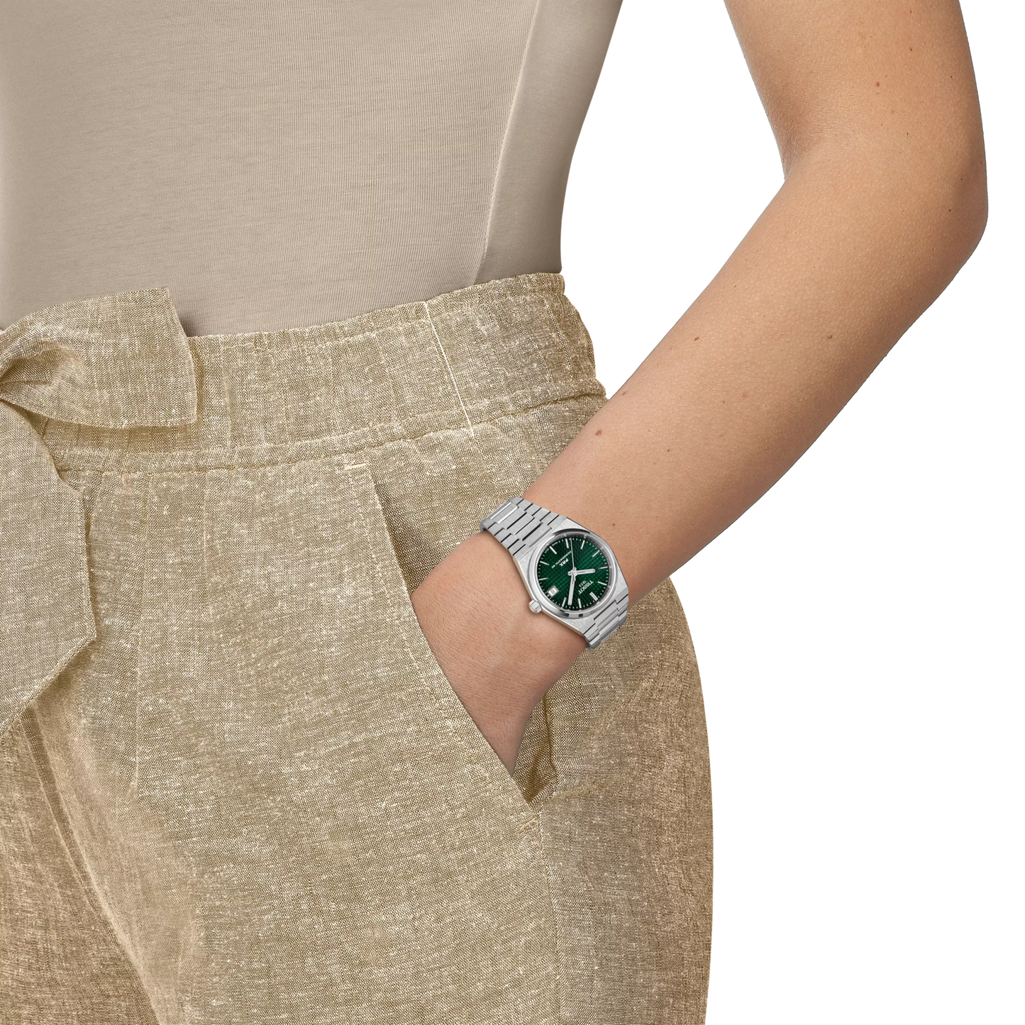 Tissot PRX 35mm – Orologio Automatico Swiss Made, Quadrante Verde, Acciaio, Ref. T137.207.11.091.00