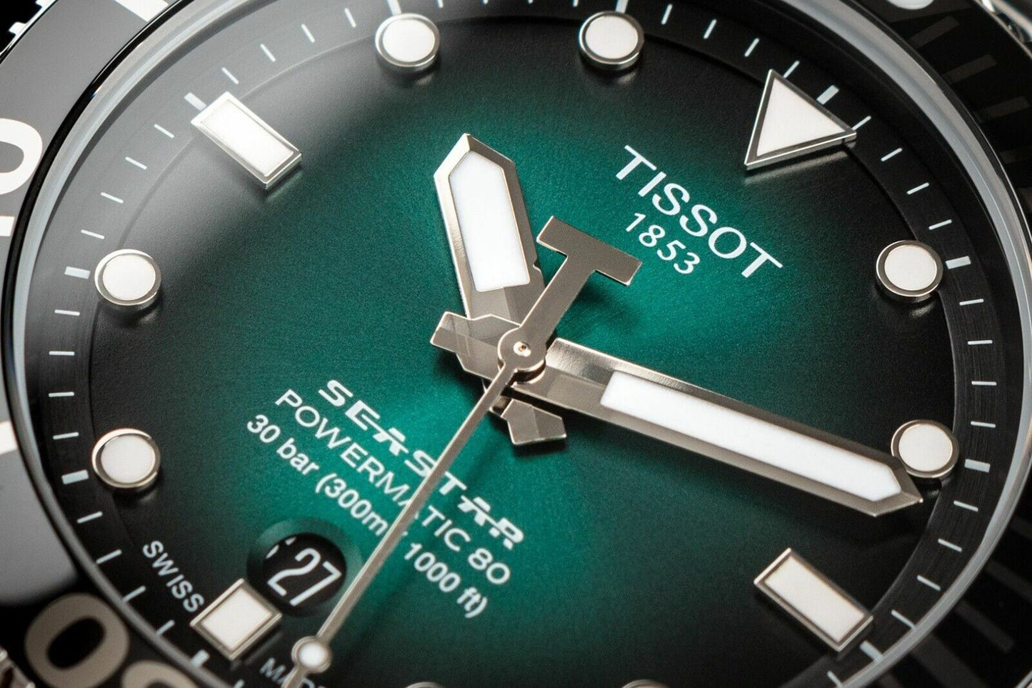 Tissot Seastar 1000 Powermatic 80 – Automatico Swiss Made, verde, 43mm – Cod. T120.407.11.091.01