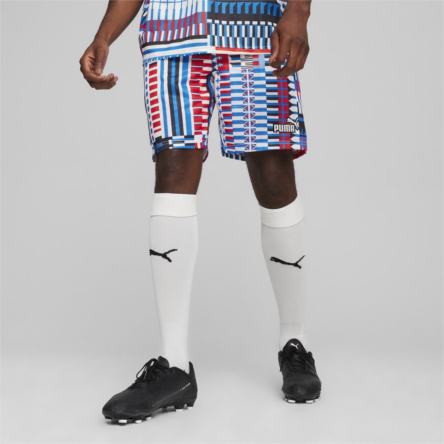 Shorts Pantaloncini Calcio Puma Fanwear Capsule Jersey Blu Red 2024