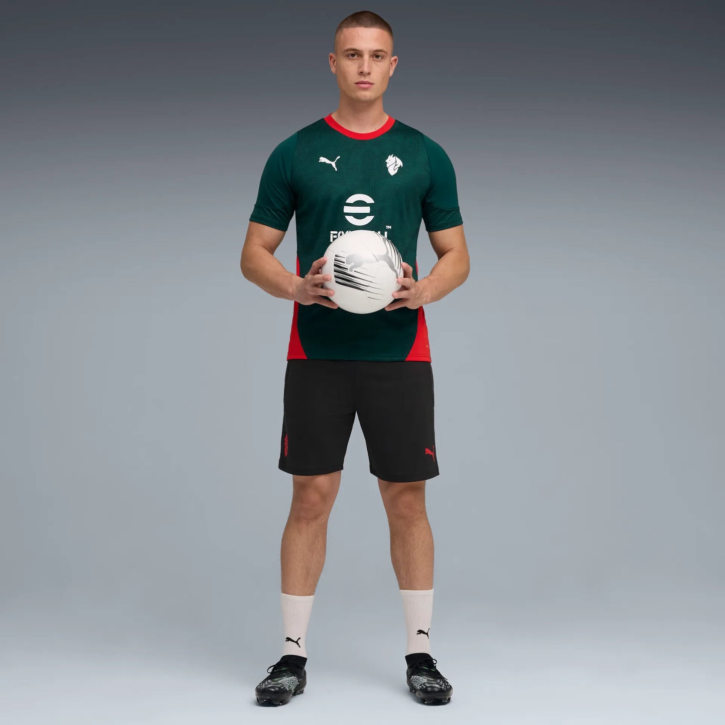 Puma ACM Maglia Calcio Allenamento Milan Verde Training 2025/2026
