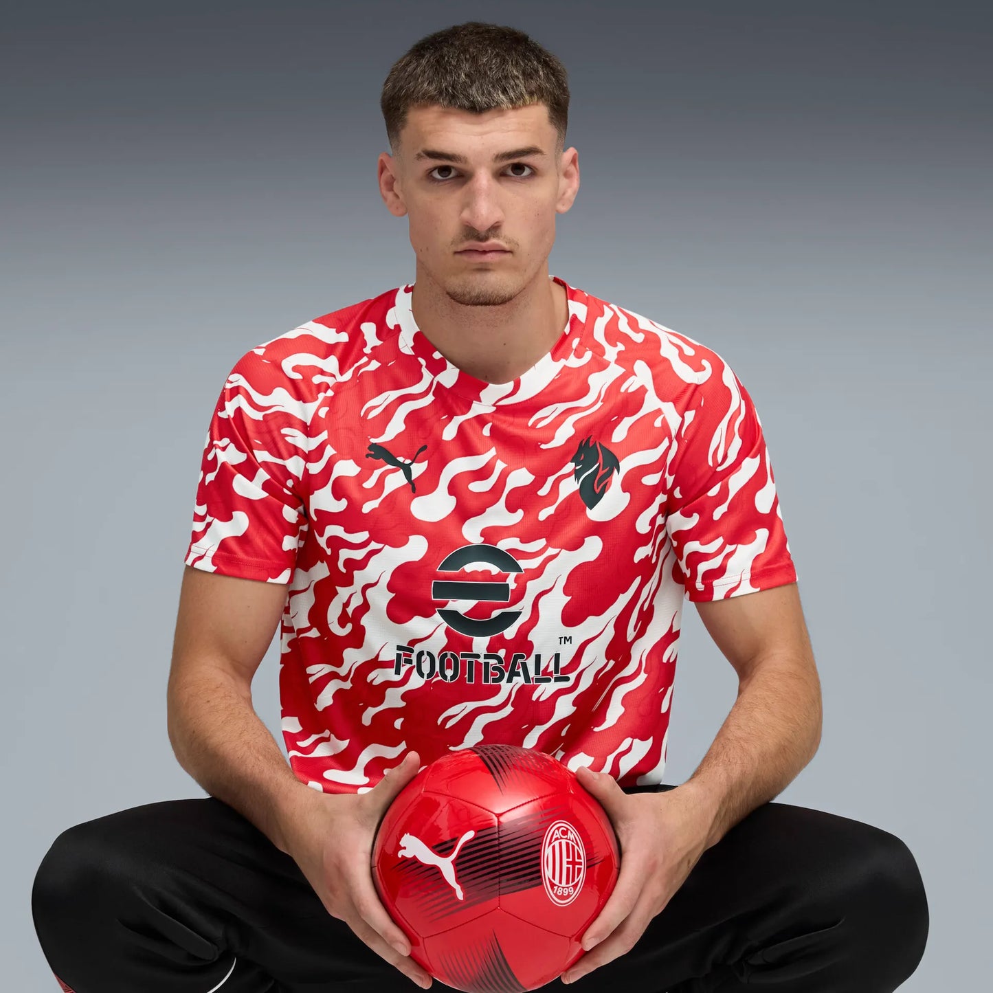 Puma Maglia Calcio Milan Warm Up Pre Match ACM 2025/2026