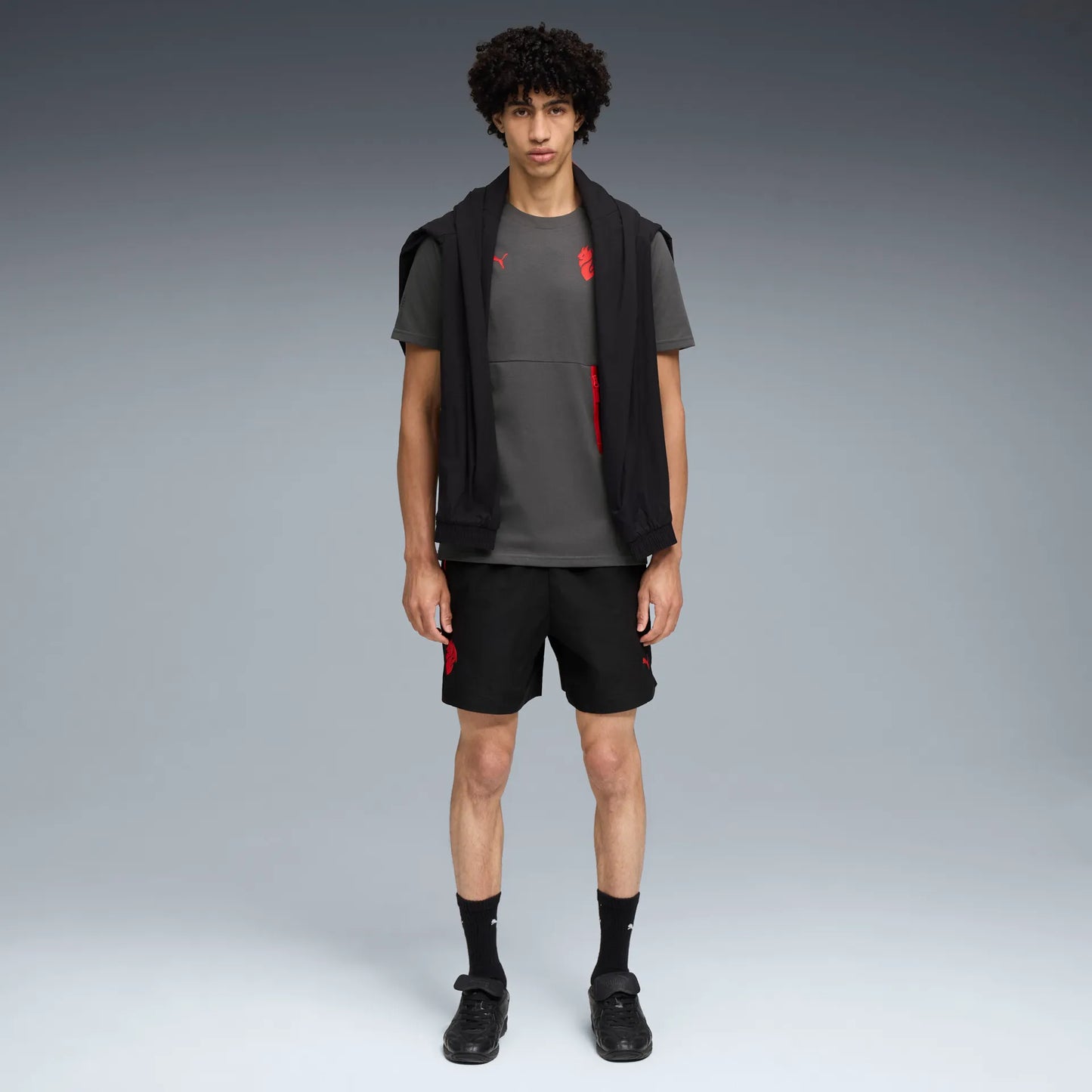 Puma Maglia Calcio Casual Pumatech Pocket Tee Milan Grigio ACM 2025/2026