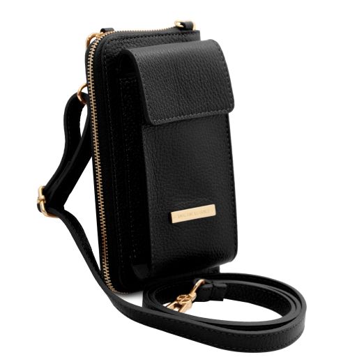TL Bag - Portafoglio/portacellulare in pelle con tracolla