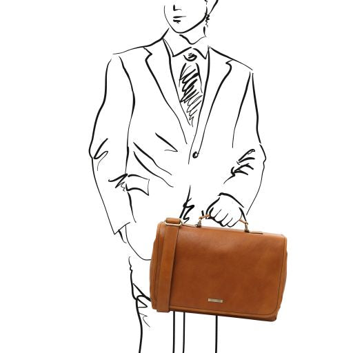 Mantova - Borsa da lavoro TL SMART multiscomparto in pelle con pattella