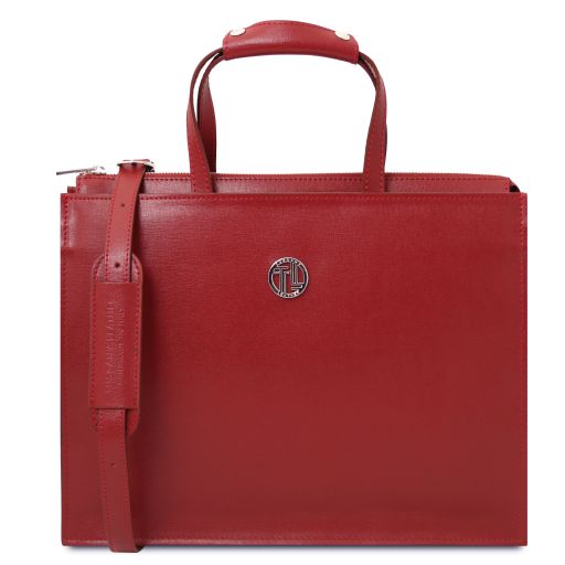 Palermo - Borsa da lavoro in pelle Saffiano da donna 3 scomparti
