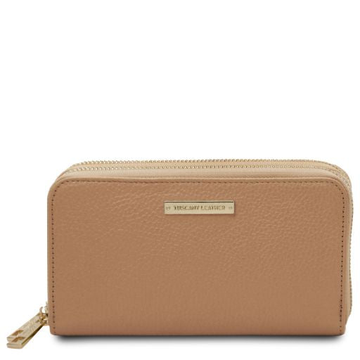 Mira - Portafogli in pelle con doppia zip around