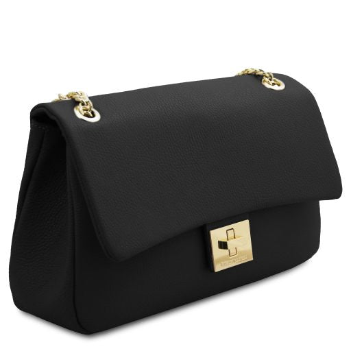 Elettra - Borsa a spalla in pelle morbida