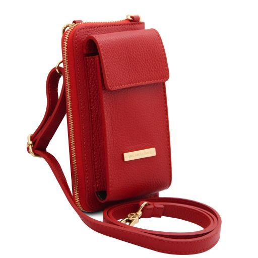TL Bag - Portafoglio/portacellulare in pelle con tracolla