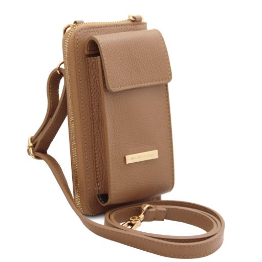 TL Bag - Portafoglio/portacellulare in pelle con tracolla