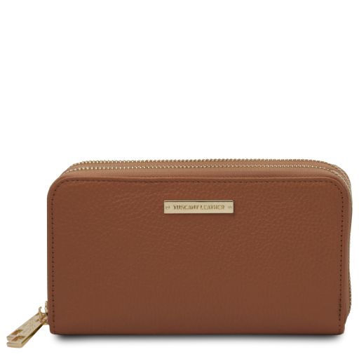 Mira - Portafogli in pelle con doppia zip around